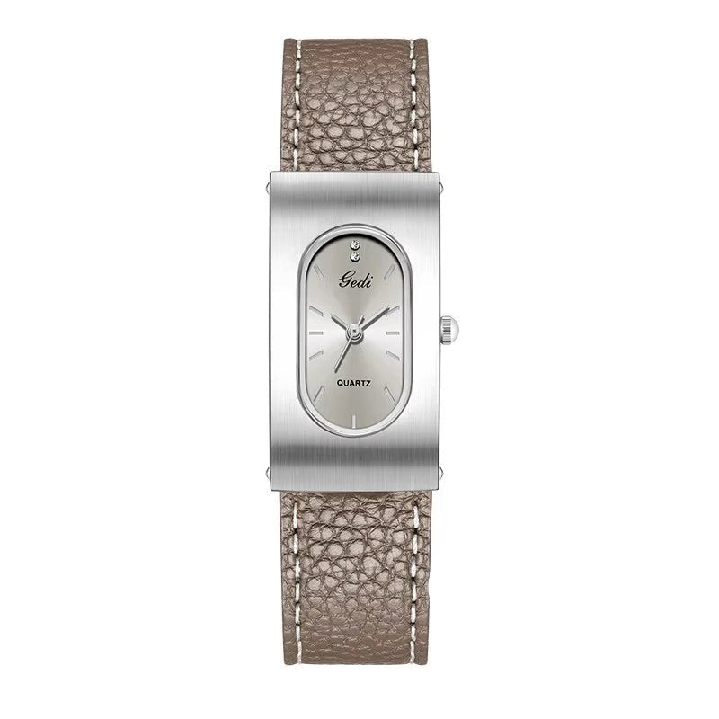 Fashion Gedi Top Brand Quartz Luxury Clock Rectangle