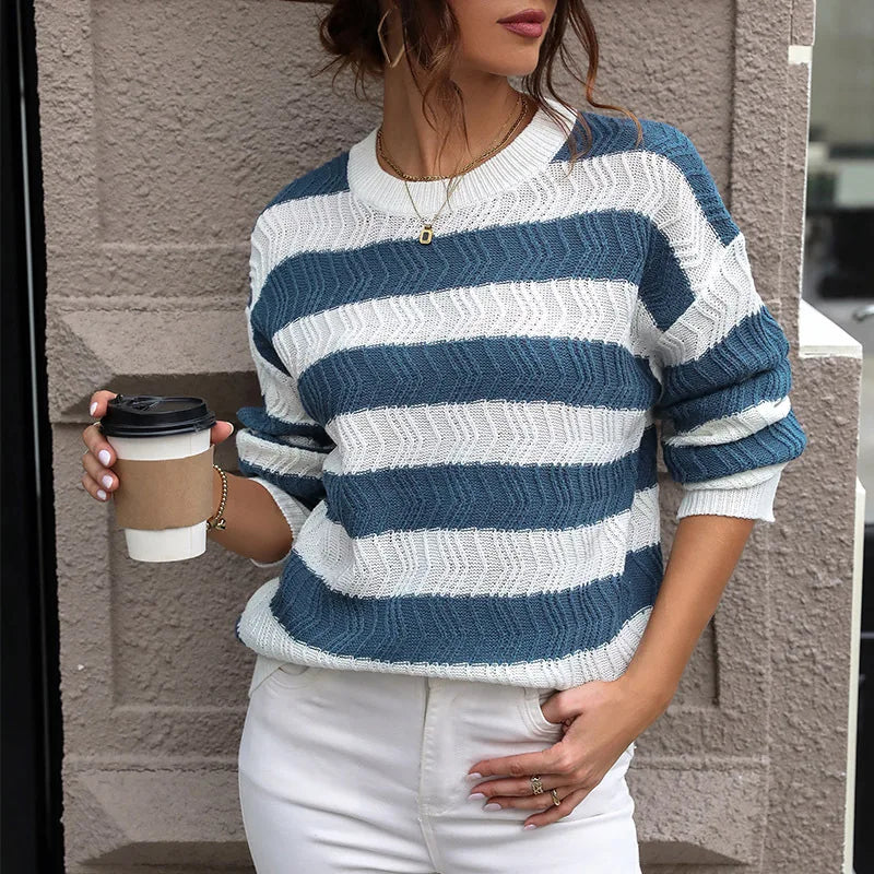 Popular Striped Knitted Sweater