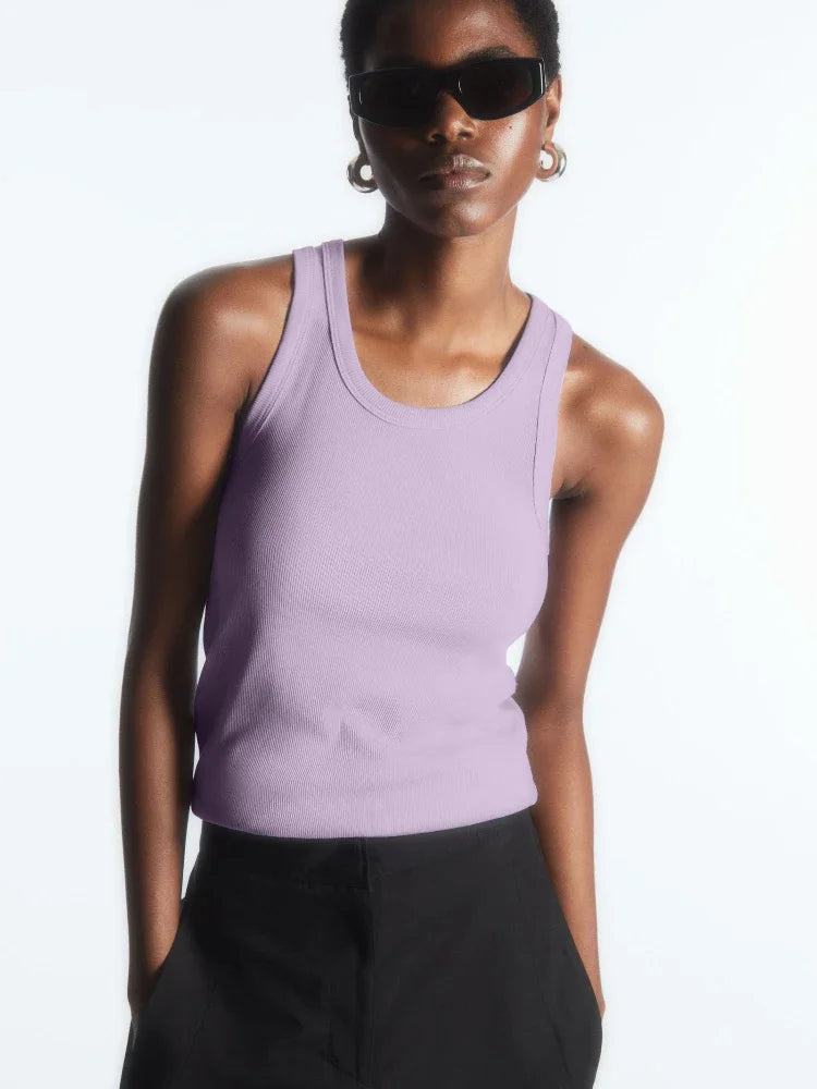 Tops Summer O Neck Tanks & Camis