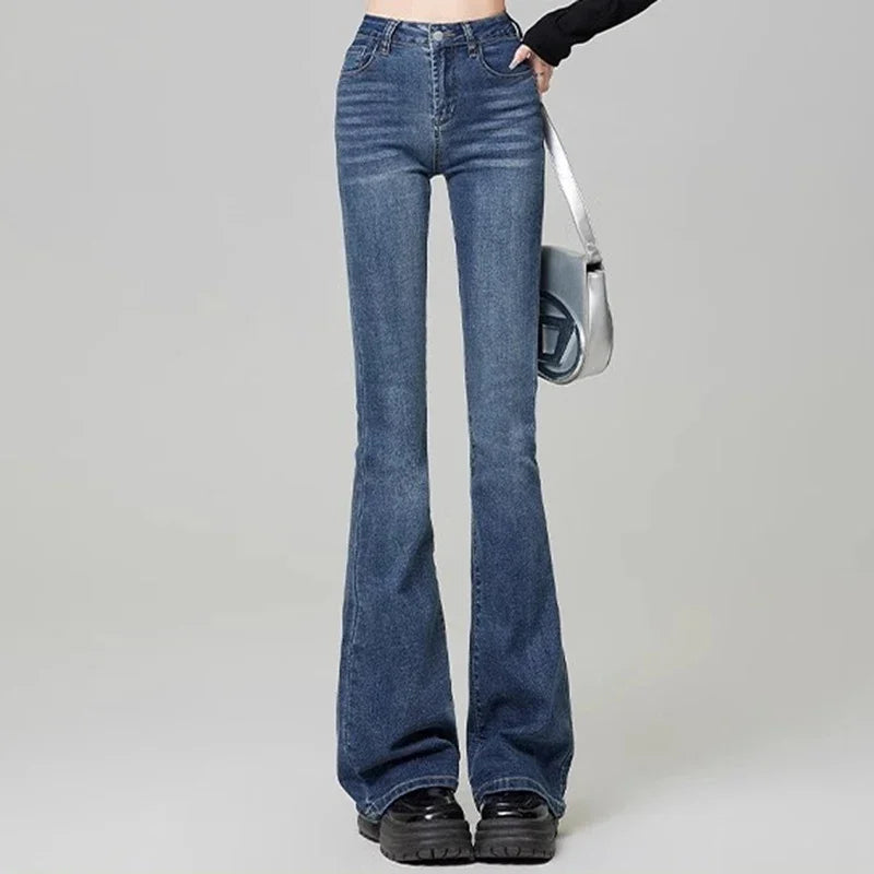Jeans Lady Slim Fit Denim Flare Pants - Additional View 7