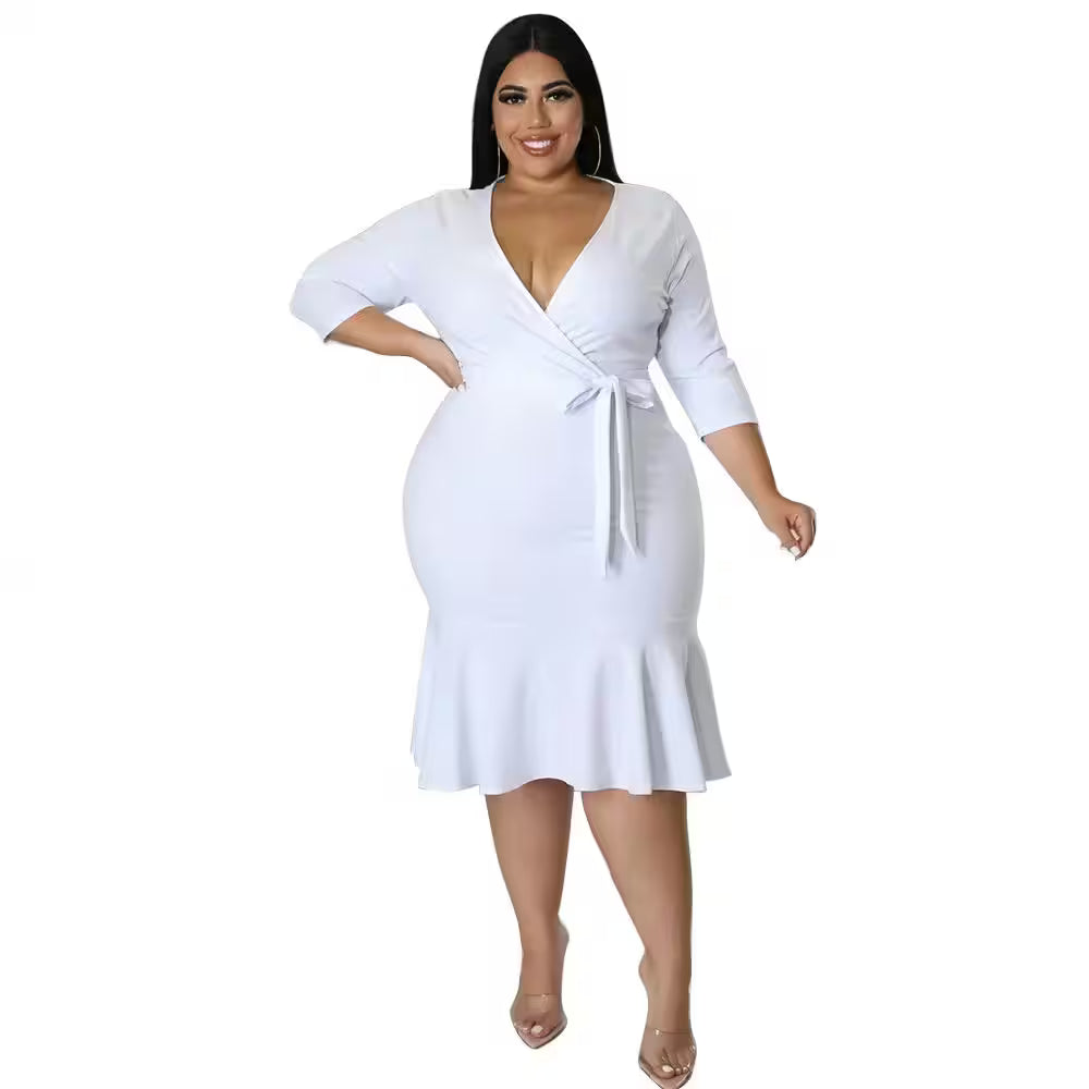 Plus Size Fashionable Sexy V-neck - Women's Fashion - View 7