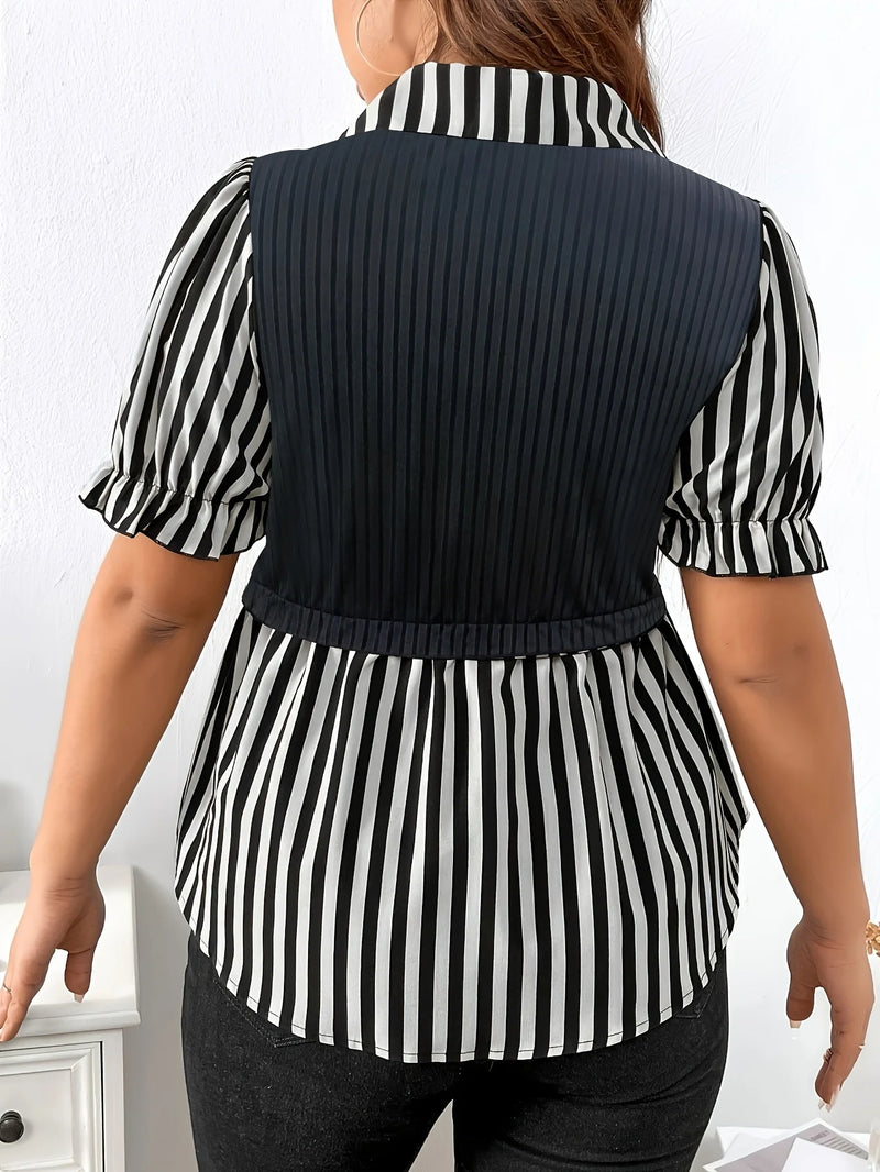 Plus Size Fashion Elegant Black Top