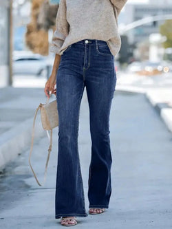 Slim-fit trumpet Denim trousers