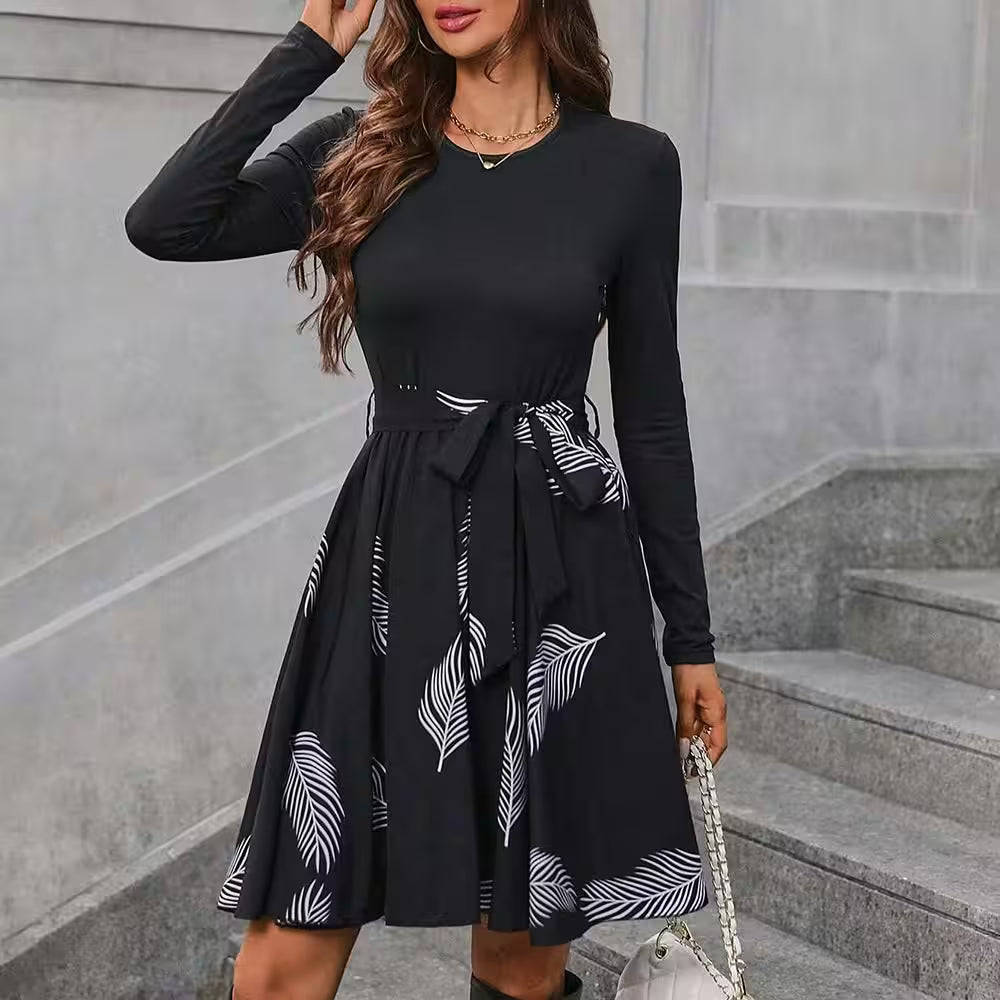 Neck Mini A-Line Vacation Dresses - Additional View 2