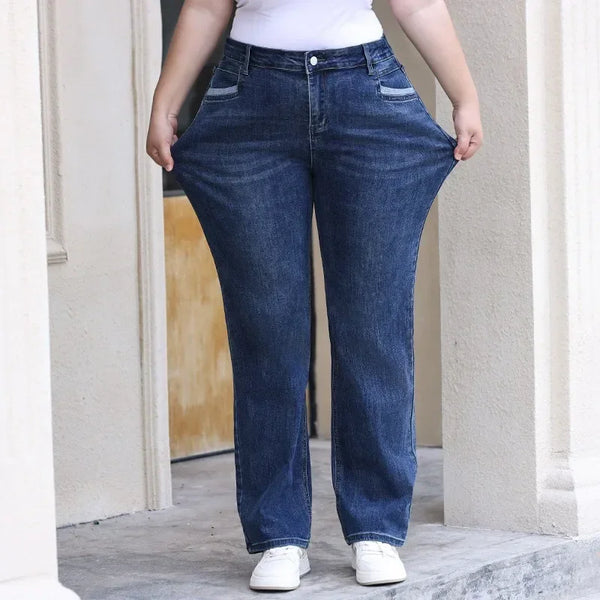 Plus size 6XL 5XL High Waisted Loose Classic