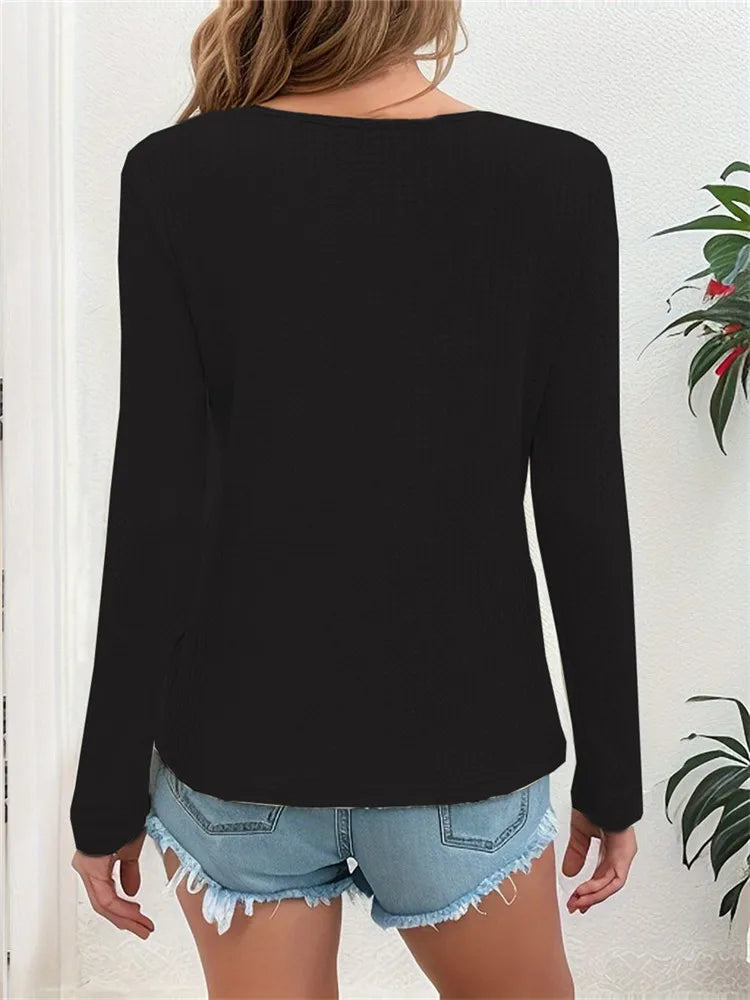 T-Shirt Long Sleeve - Women's Fashion - View 3
