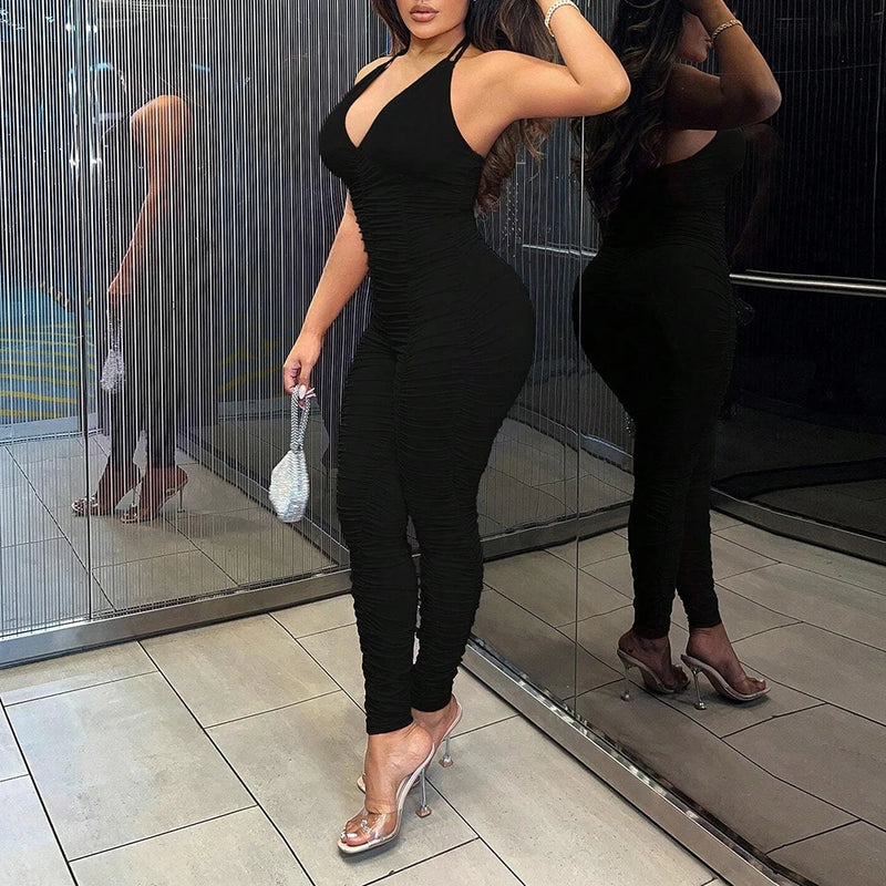 Jumpsuits Spring Fashion Fitting Slim Solid
