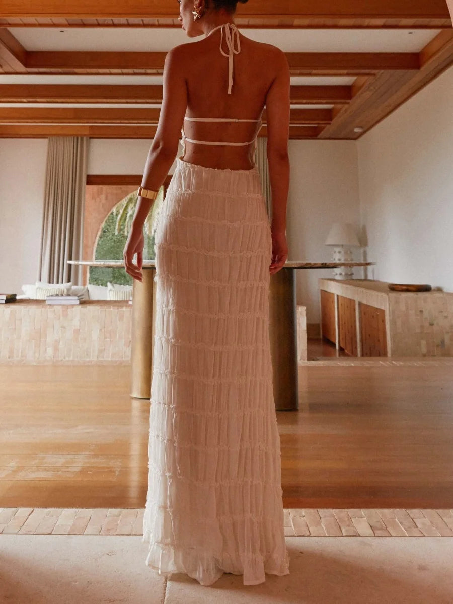 Women's Backless Summer Beach Long Dress – Women's Dress