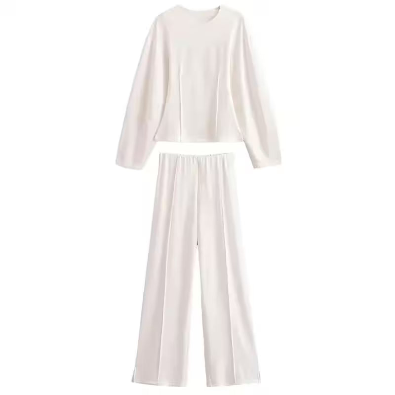 Two Pieces Set Pant Sets Crop Long Sleeve - Additional View 7