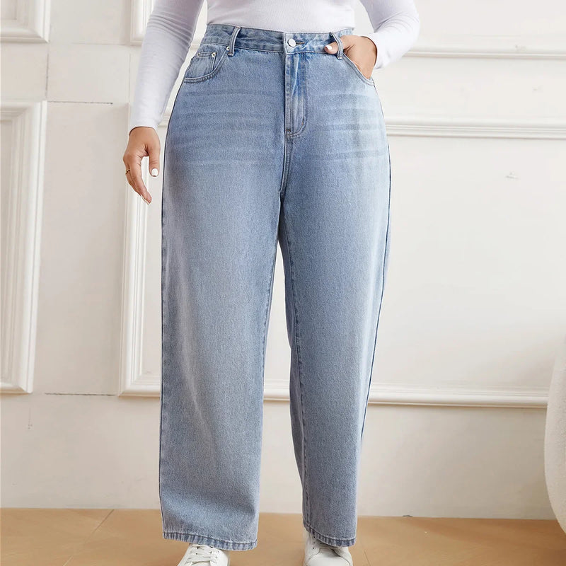 Plus Size Jeans Loose Fit Slimming Smooths