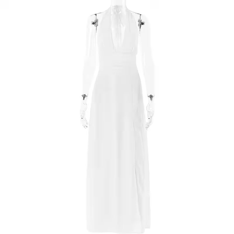 Party Dress Clothing Solid Color Mounted V-neck - Additional View 6