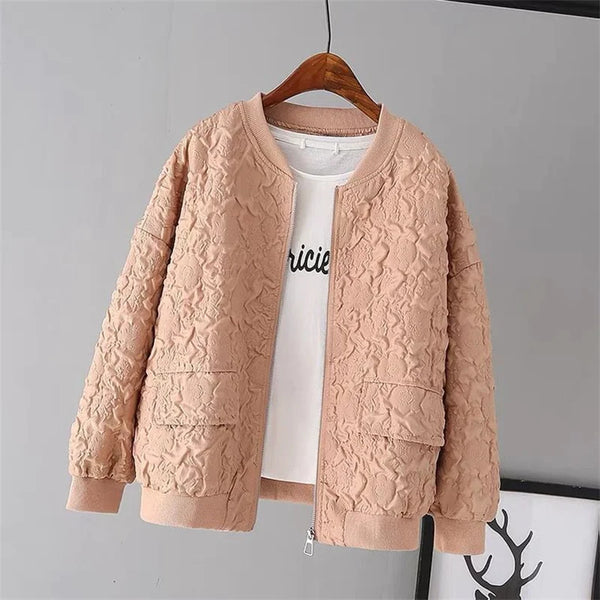 Casual White Jacket Top Female Cardigan Zipper