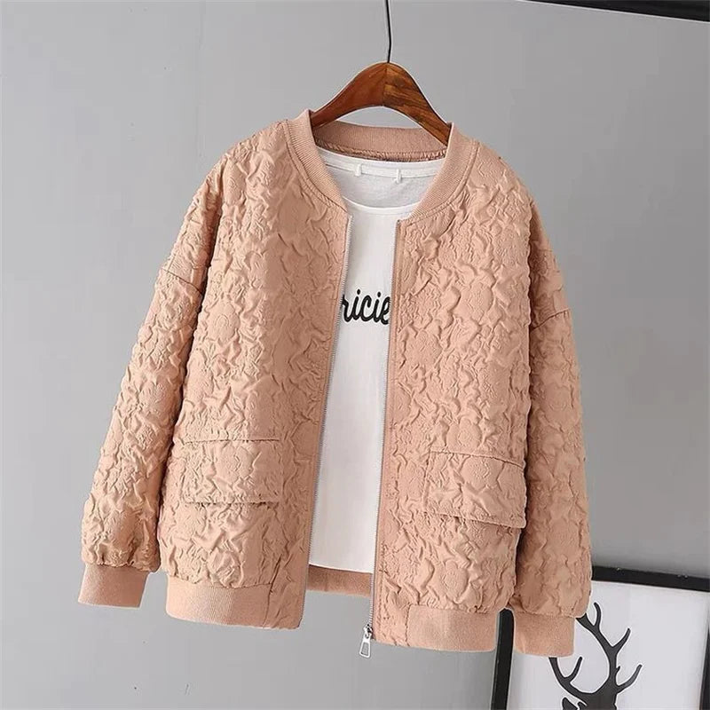 Casual White Jacket Top Female Cardigan Zipper