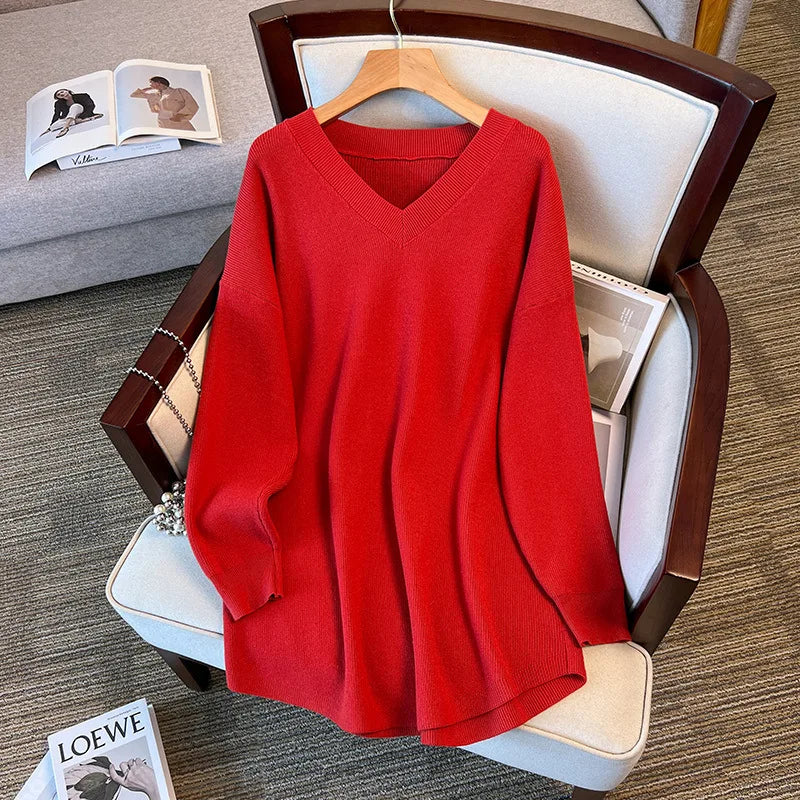 Plus Size Thickened Knitted Sweater