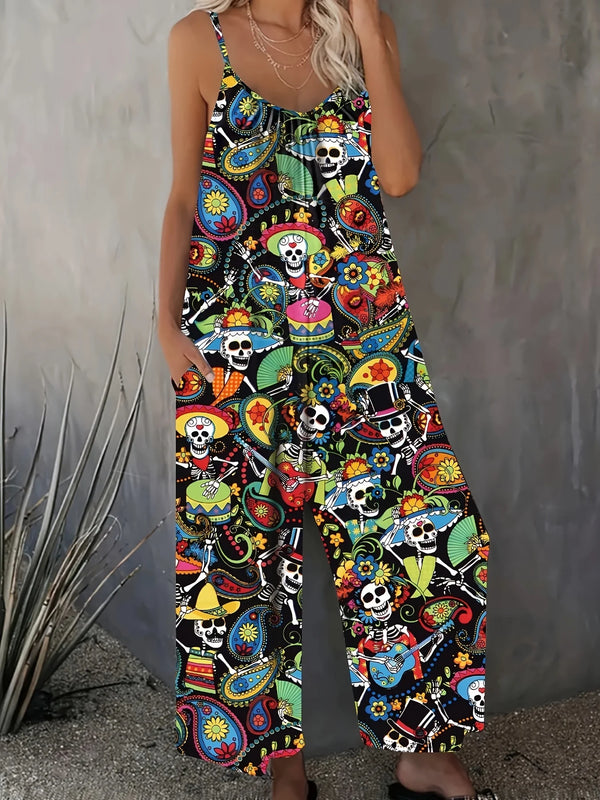 Plus size new Gothic style casual  jumpsuit