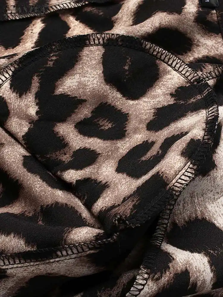 Fashion Leopard Printed Vintage Blazer