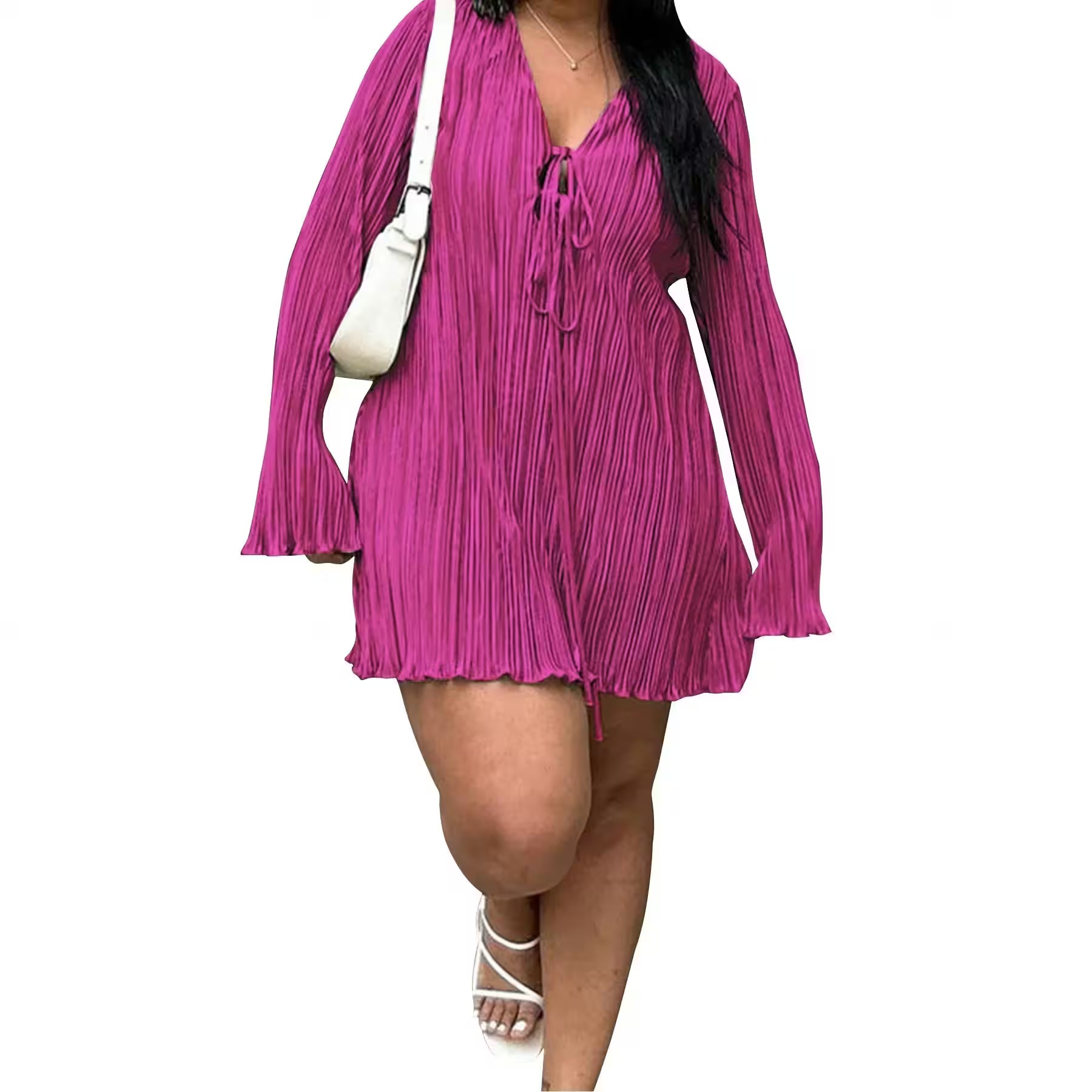 Dress Casual Streetwear Plus Size Party - Women's Fashion - View 8