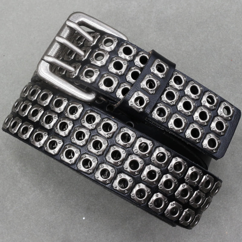 Nice Rivet Genuine Leather Belt Goth Style