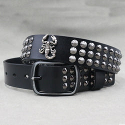 Nice Rivet Genuine Leather Belt Goth Style