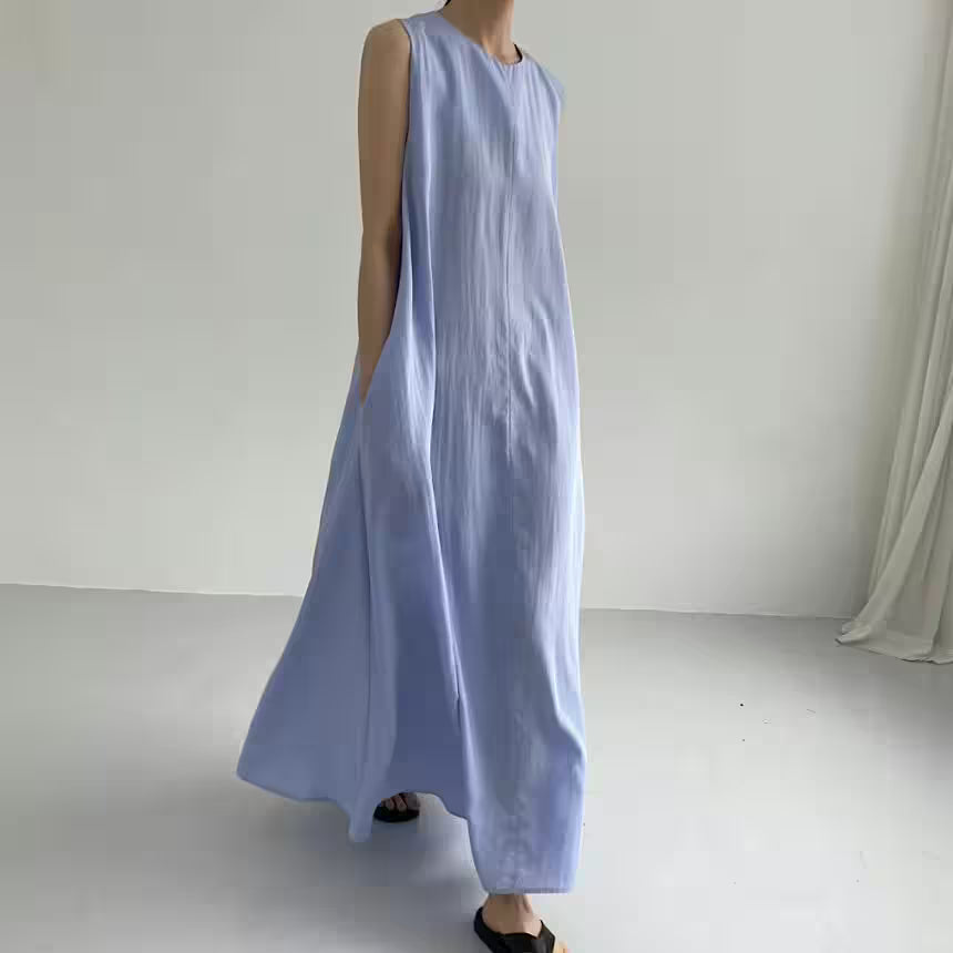Maxi Dress with Pockets – Elegant Sleeveless Loose Summer Dress for Women - Women's Fashion - View 6