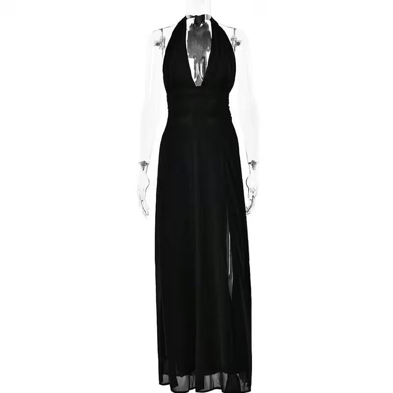 Party Dress Clothing Solid Color Mounted V-neck - Additional View 7