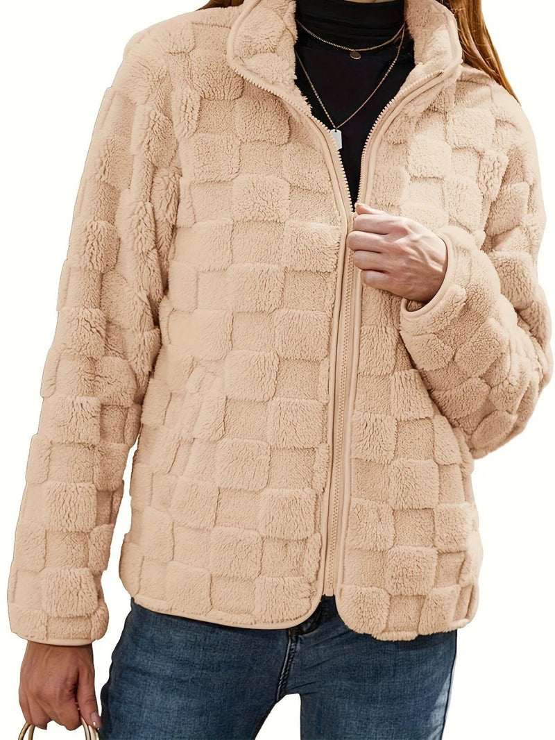Coat Zipper Hairy Clothing