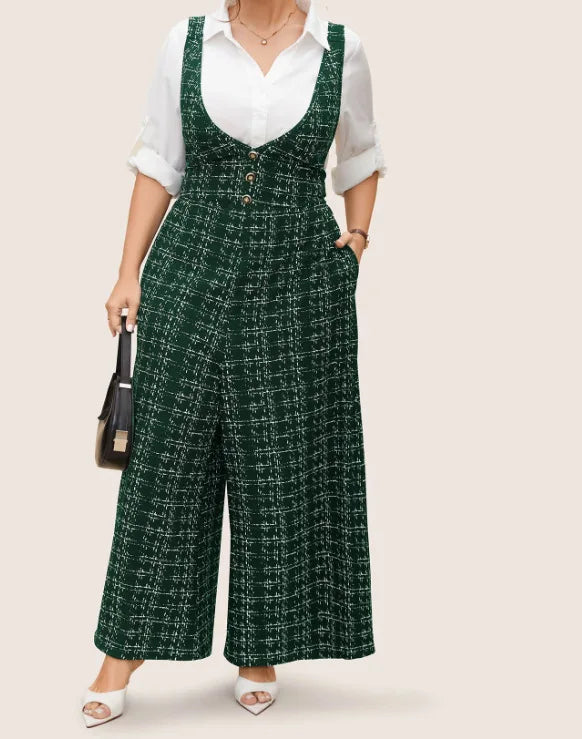 Plus Size Clothing Large Plaid Cross Back