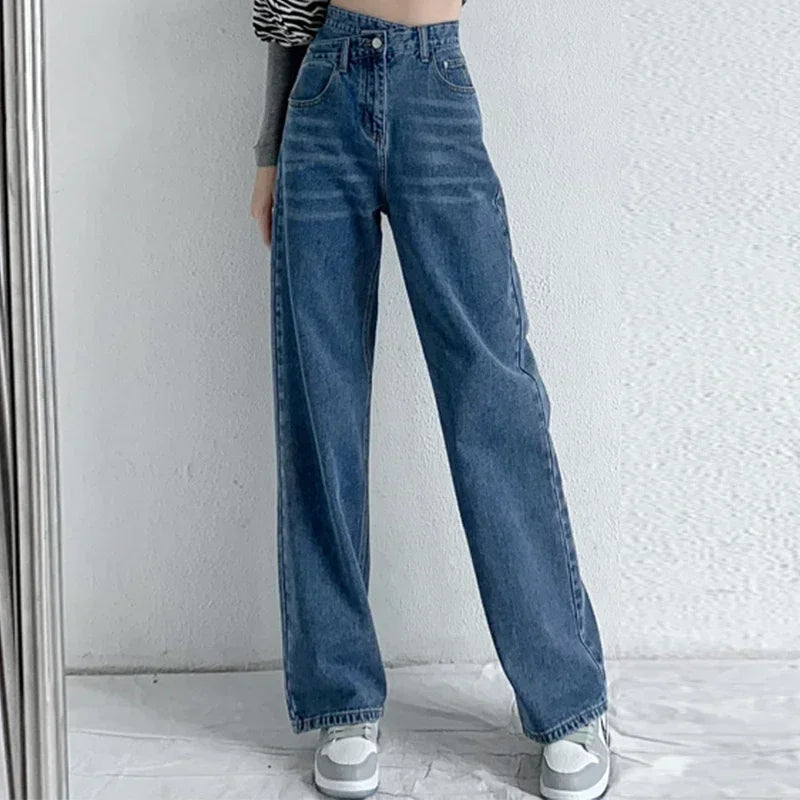 Jeans High Waist Woman Trousers
