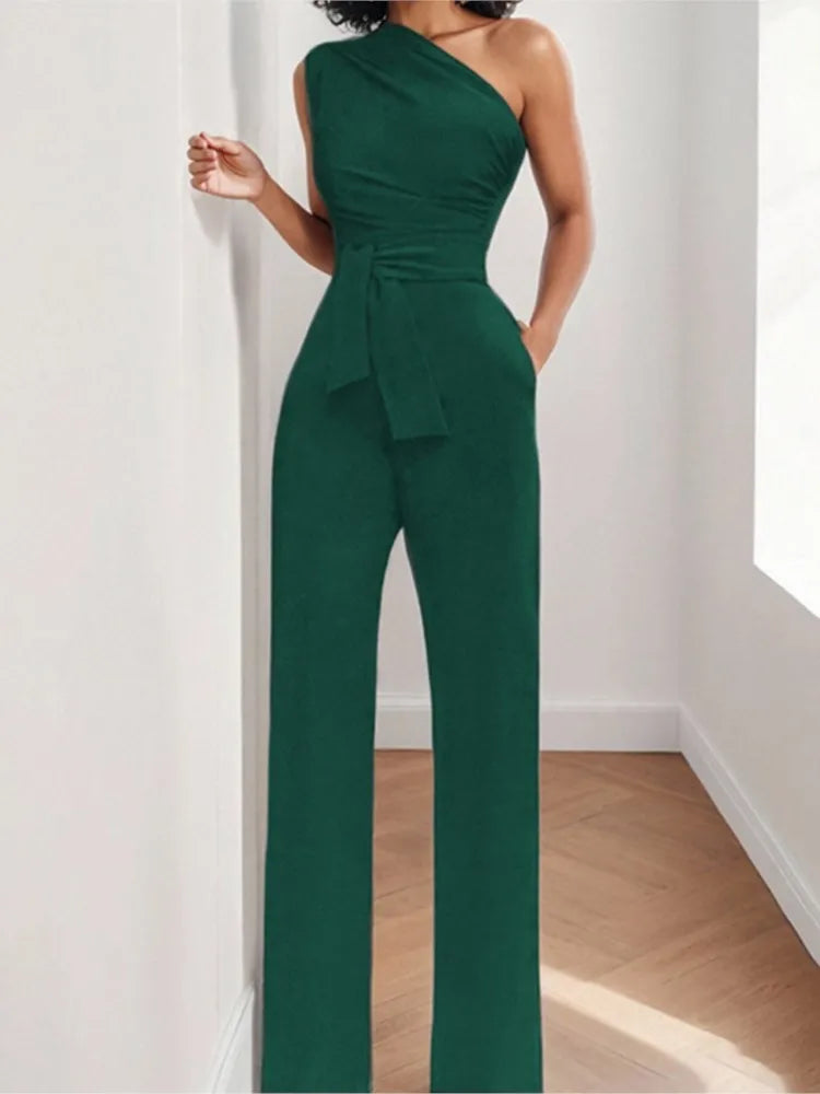 Jumpsuit Fashion Slim Elegant Straight Leg Spring