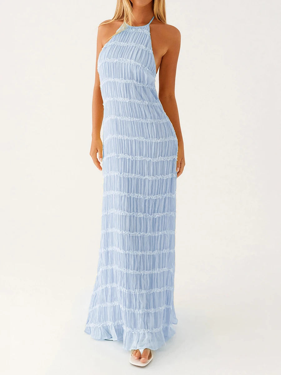 Women's Backless Summer Beach Long Dress – Women's Dress