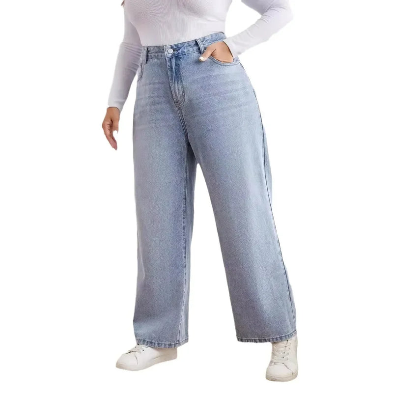 Plus Size Jeans Loose Fit Slimming Smooths