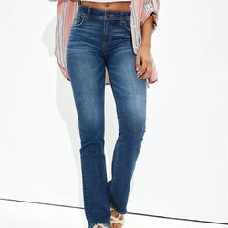 High Waist Hip Lift Straight Jeans