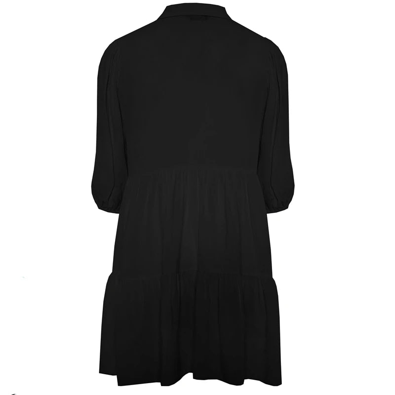 Plus Size Button Down Elegant Spring Autumn Tunic Tops