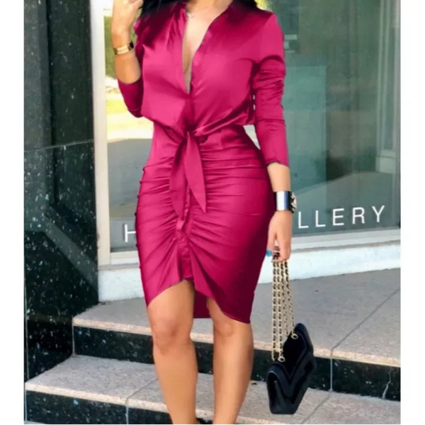 Dress Casual Solid Color Long Sleeved Versatile for All Seasons