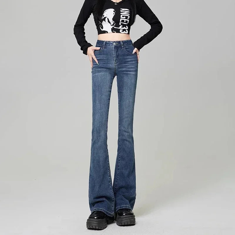 Flare Jeans Fashion Light Blue, Black