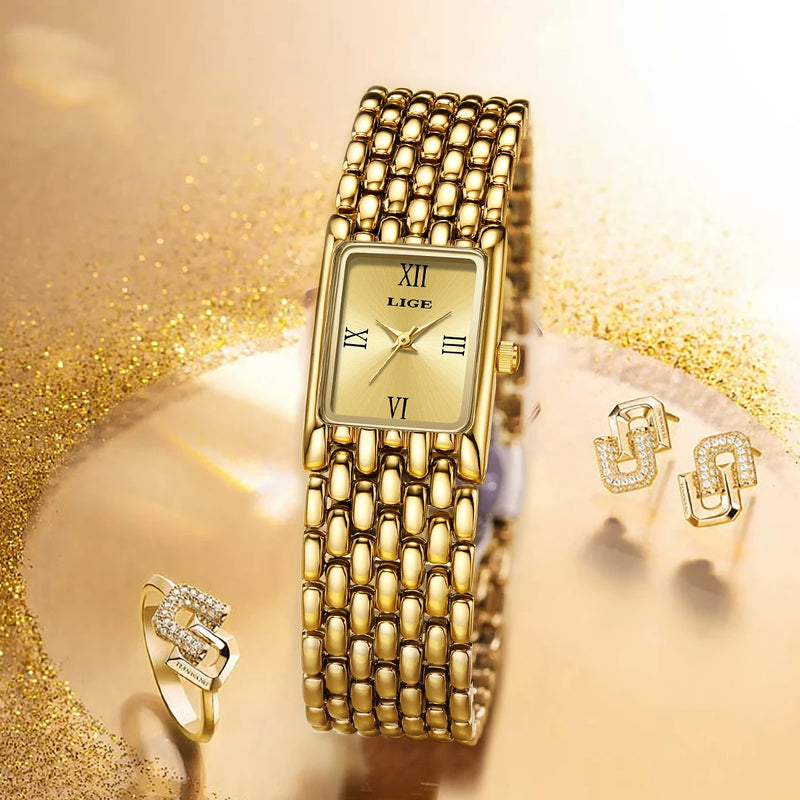 Watch Square Quartz Wristwatches Stainless Steel