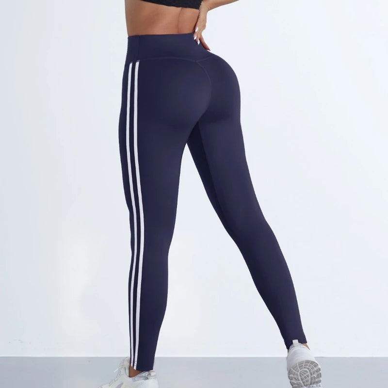Yoga Leggings Striped Slim Sports Pants