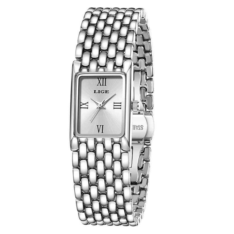 Watch quartz stainless steel strap luxury casual