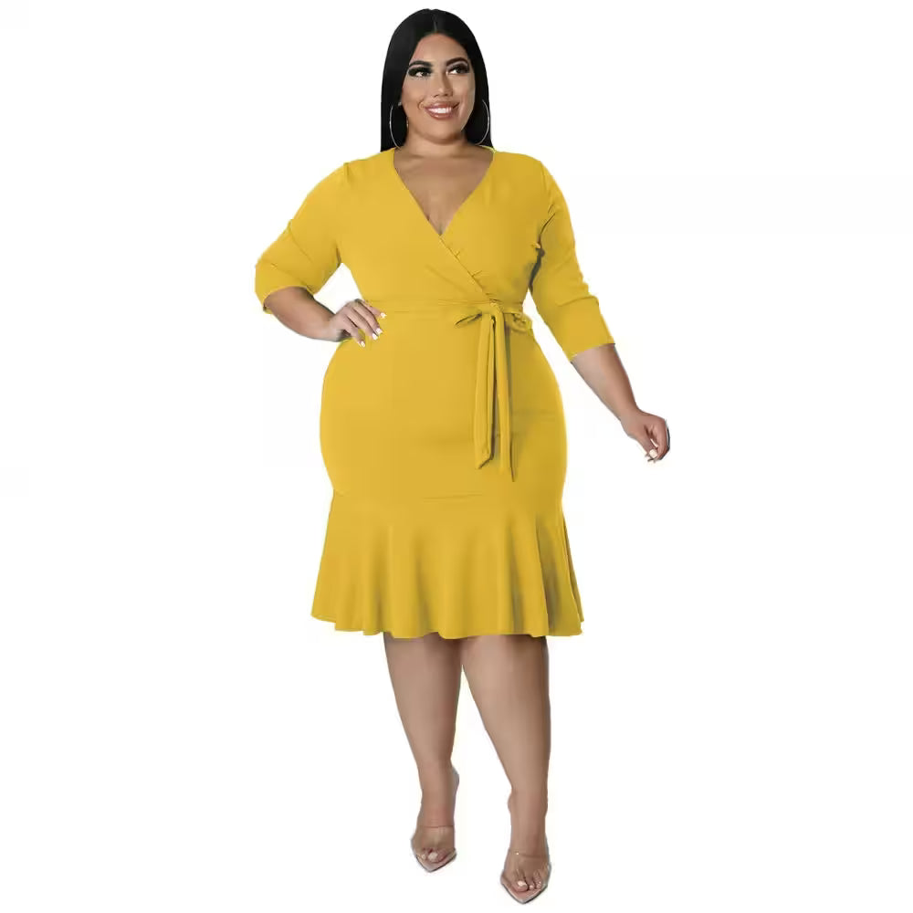 Plus Size Fashionable Sexy V-neck - Women's Fashion - View 6