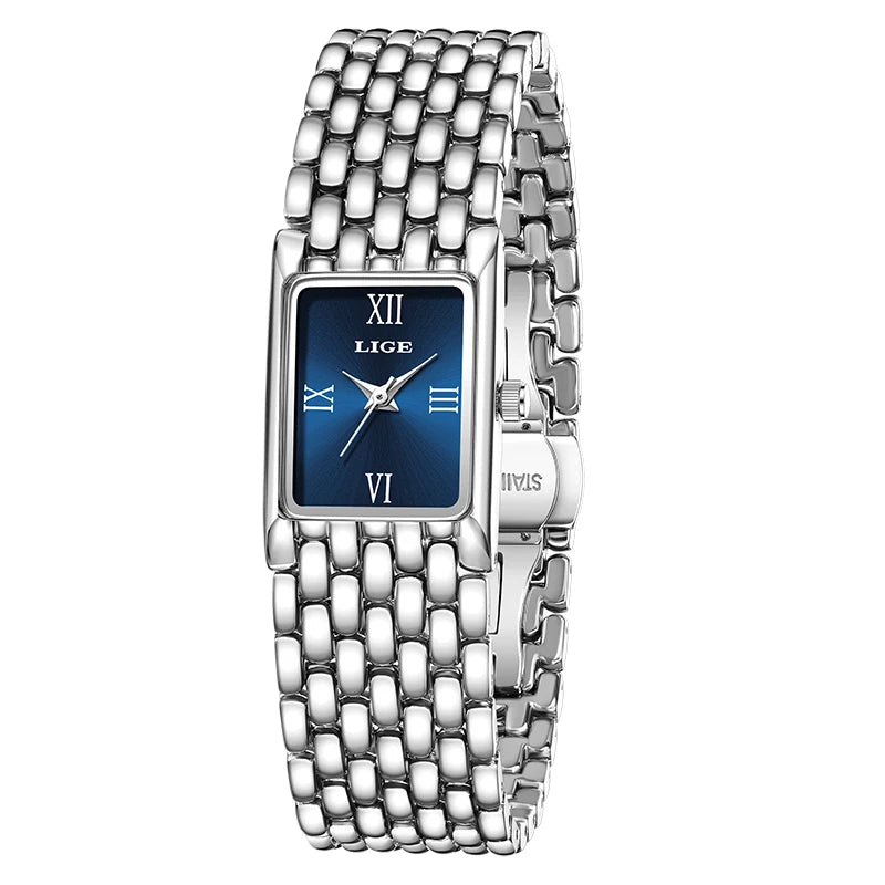 Watch quartz stainless steel strap luxury casual