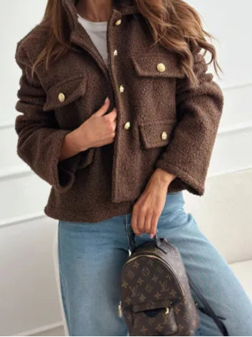 Coat Autumn and Winter Loose Short Woolen