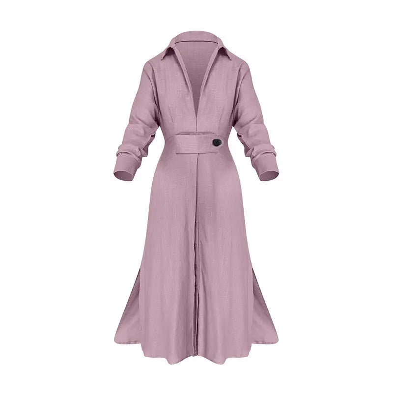 Dress Elegant V Neck Long Sleeve Casual Spring