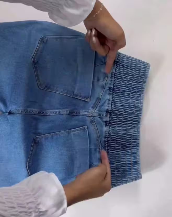 Jeans Back Shirred High Waist - Additional View 3