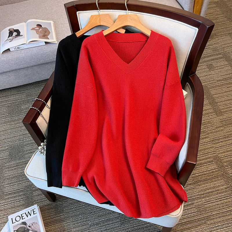 Plus Size Thickened Knitted Sweater