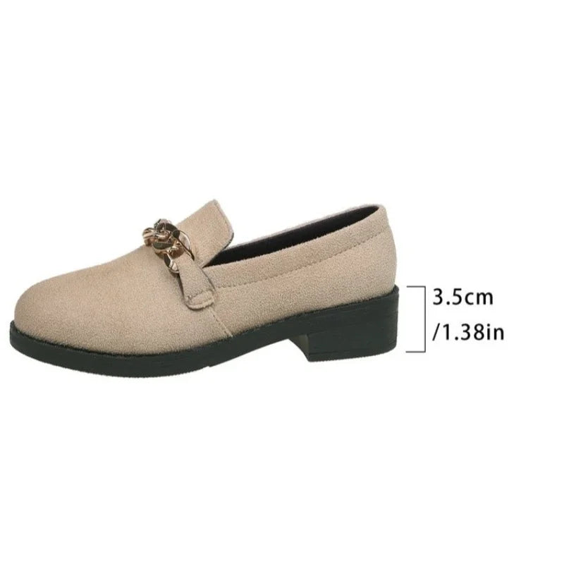 Fashion Thick Heel Shoes Autumn New Pointed Head