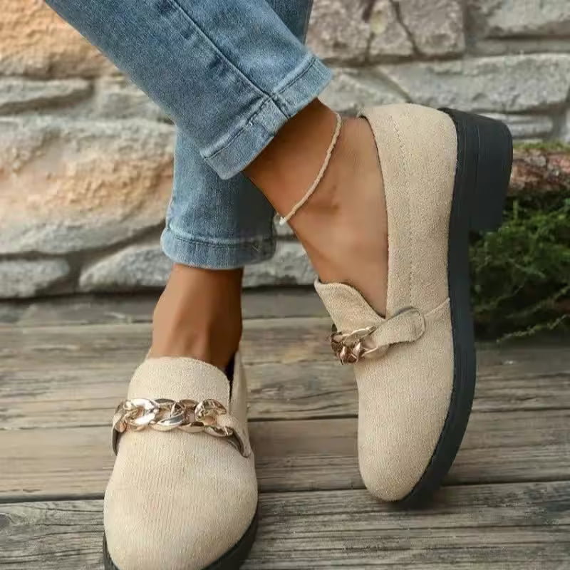 Fashion Thick Heel Shoes Autumn New Pointed Head - Additional View 2
