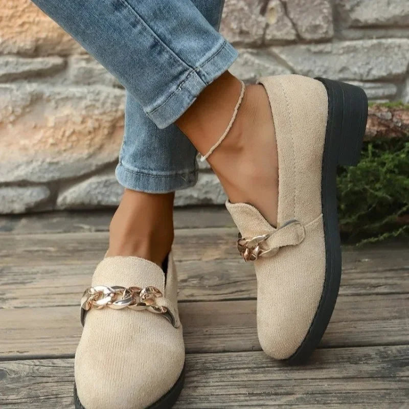 Fashion Thick Heel Shoes Autumn New Pointed Head