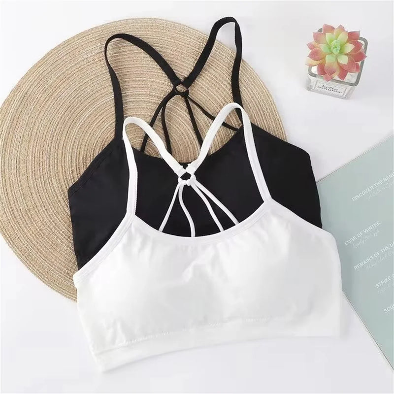 Integrated with cushion back heart strap wrap chest fitness yoga