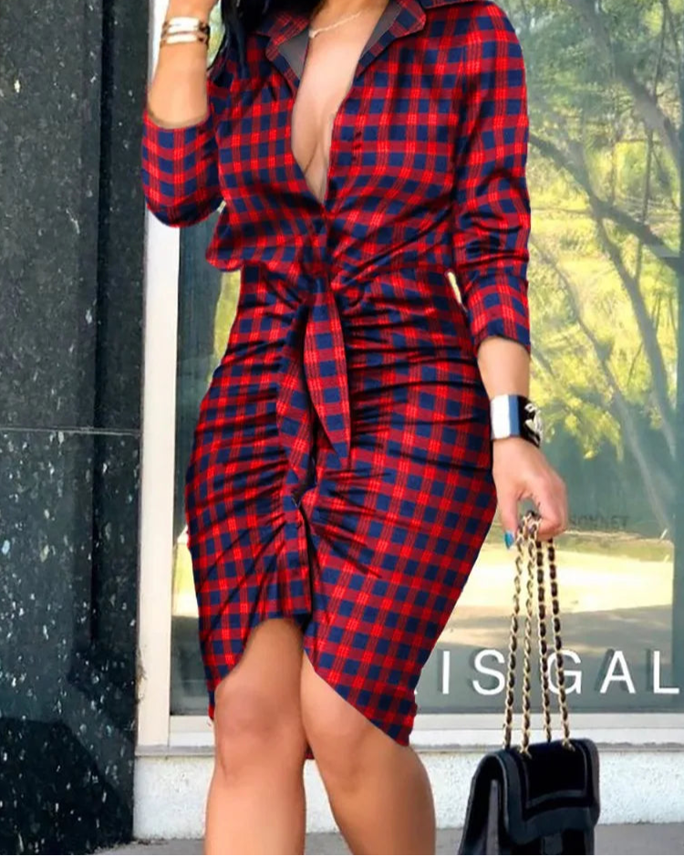 Pleated Bodycon Ruched Tshirt Dress Party Work Wrap Dress
