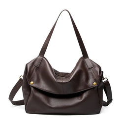 Bag arge capacity shoulder genuine leather